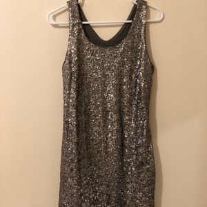 Silver Sequin Dress